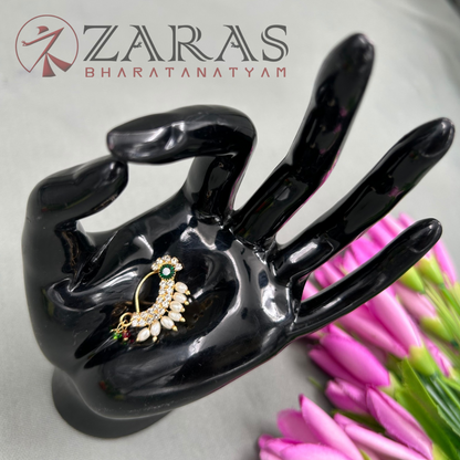 Bharatanatyam Dance Jewellery - Manga Nathu Multi Stone (Left Side)