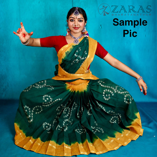 Ready-to-Wear Dance Practice Sarees – Single Piece (Without Blouse & Pant)Bandini