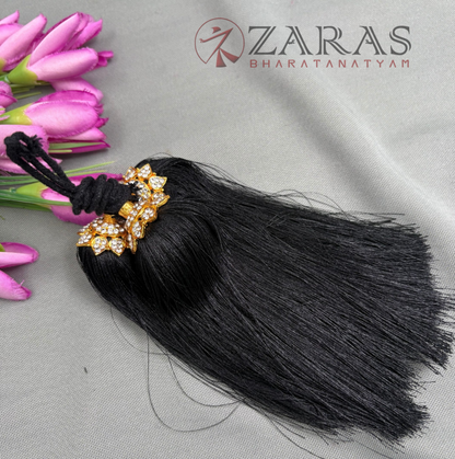 Bharatanatyam Dance Jewellery - W Stone Kunjalam Hair Type