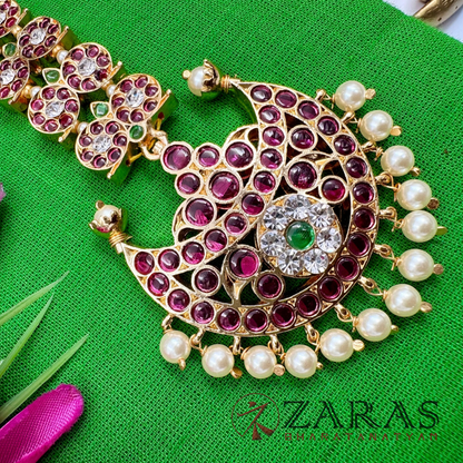 Bharatanatyam Dance Premium Jewellery - Moon & Manga PG Kemp Netti Chutti