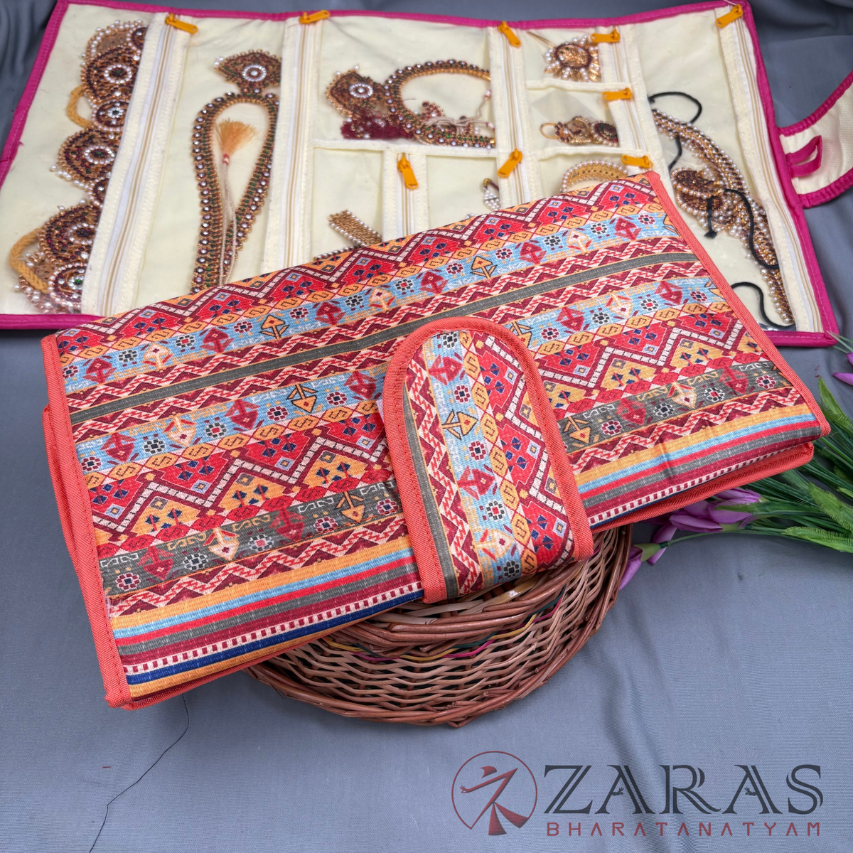 Bharatanatyam Dance Jewellery Bag / Organiser Foldable