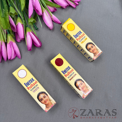 Bharatanatyam Dance Makeup Products - Eyetex Sandhu Liquid White / Yellow / Maroon (Set of 3 Pcs)