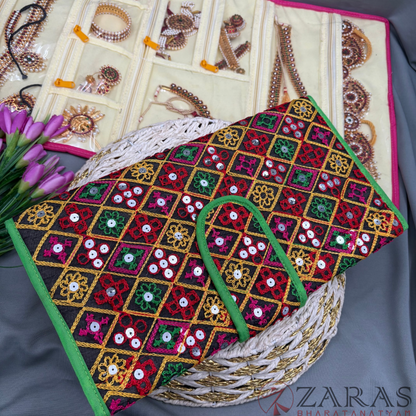 Bharatanatyam Dance Jewellery Bag / Organiser Foldable