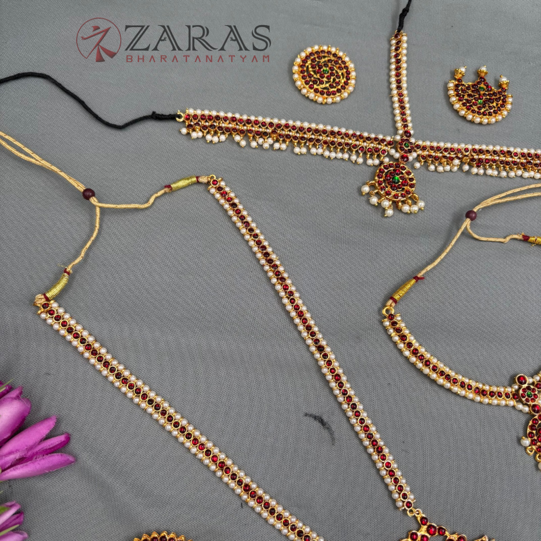 Bharatanatyam Dance Jewellery - Lettika Full Set RG Kemp