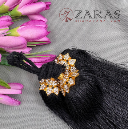 Bharatanatyam Dance Jewellery - W Stone Kunjalam Hair Type