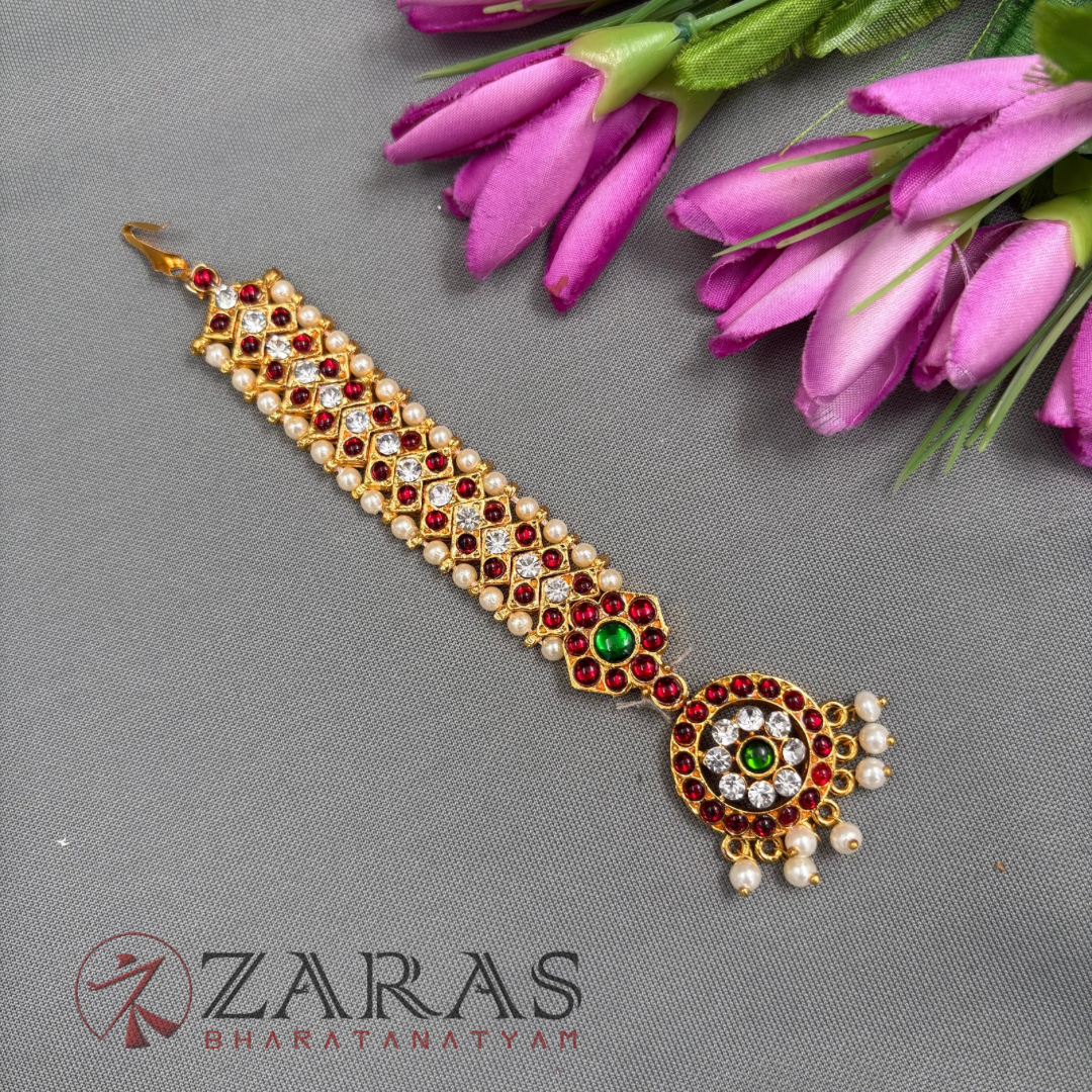 Bharatanatyam Dance Jewellery - V & Flower RG Kemp Netti Chutti