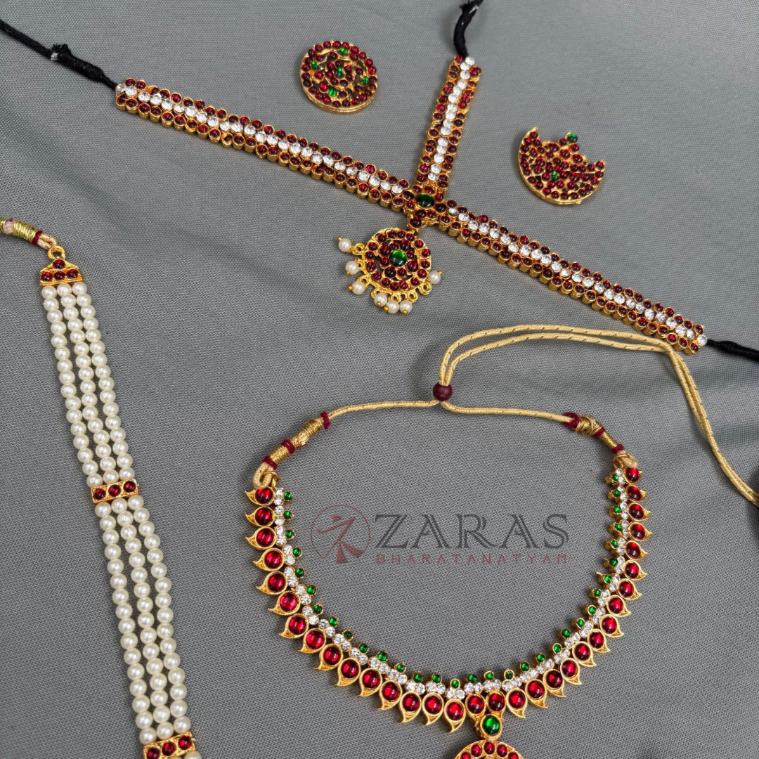 Bharatanatyam Dance Jewellery - S Manga Full Set RG Kemp CS