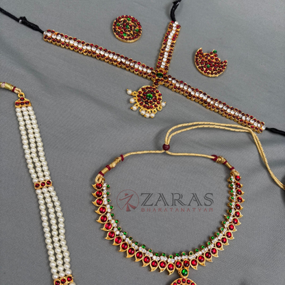 Bharatanatyam Dance Jewellery - S Manga Full Set RG Kemp CS