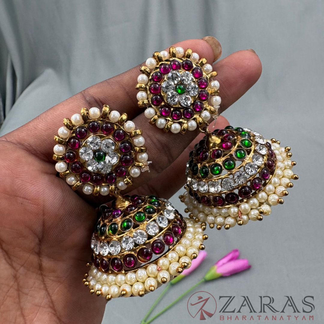 Bharatanatyam Dance Alankara Jewellery - 4L PG Kemp CS Jimiki with Kammal