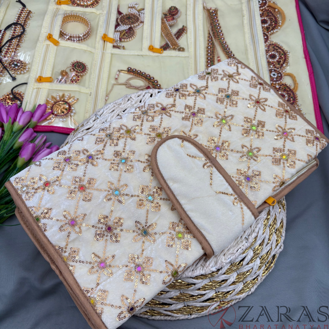 Bharatanatyam Dance Jewellery Bag / Organiser Foldable