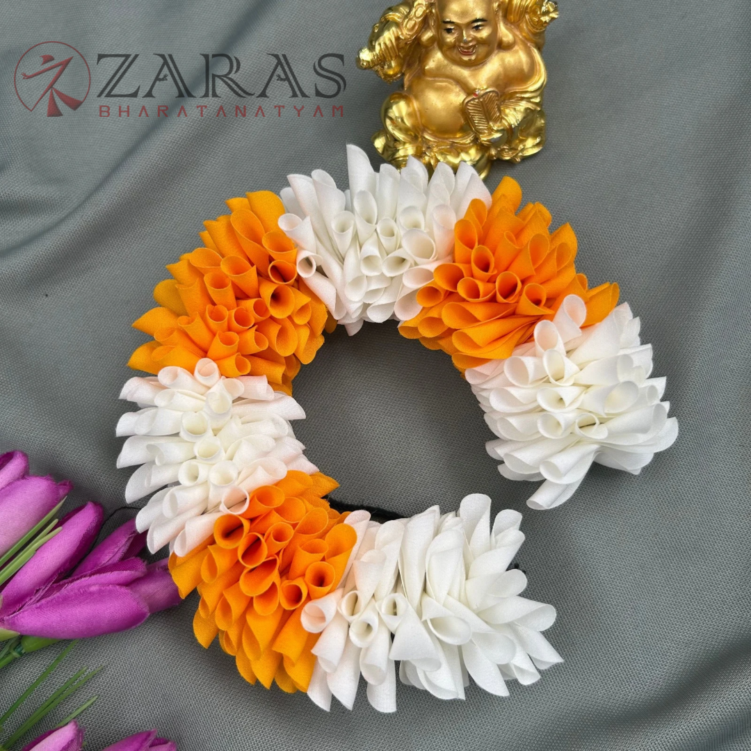 Bharatanatyam Dance Cloth Flower Round D Folded – Single (Mixed Colours)