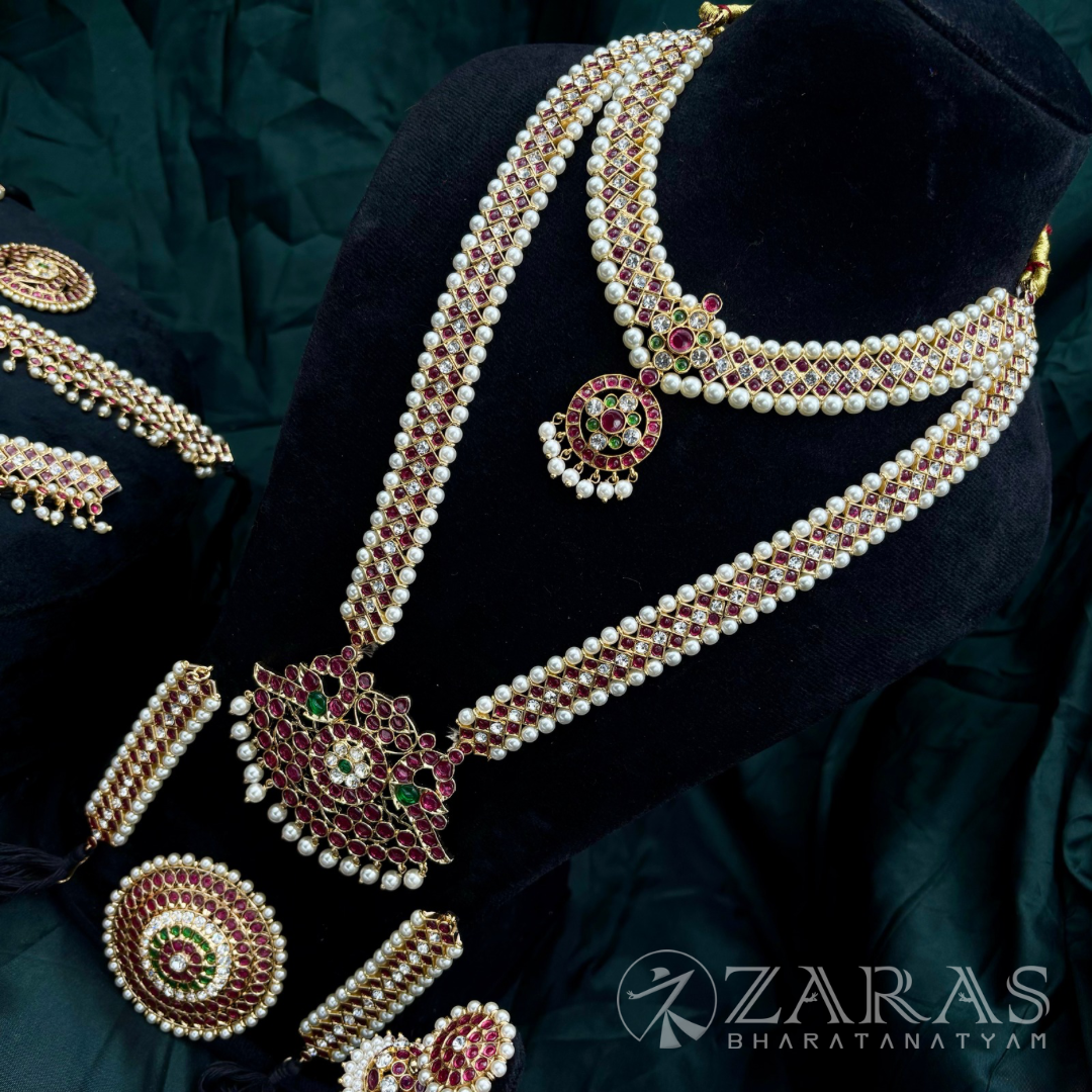 Bharatanatyam Dance Premium Jewellery Full Set - Round V RG Kemp CS image 2