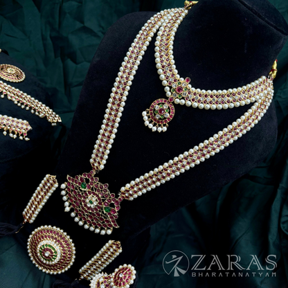 Bharatanatyam Dance Premium Jewellery Full Set - Round V RG Kemp CS image 2