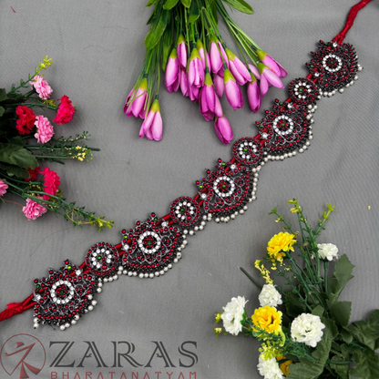 Bharatanatyam Dance Jewellery Black - Padak with Pea RG Kemp CS Hip Belt (Ottiyanam) image 2