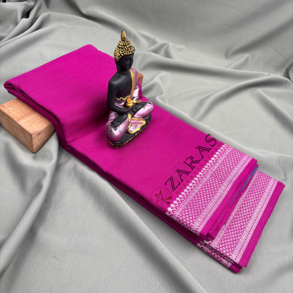 Bharatanatyam Dance Practice Saree - Purple with White S Gopuram Diamond image 1