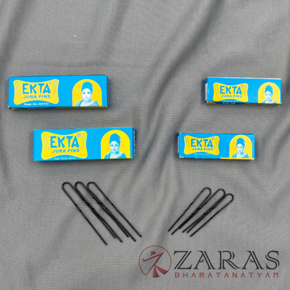 Bharatanatyam Dance Accessories - U Pins (Set of 4 Box) image 1