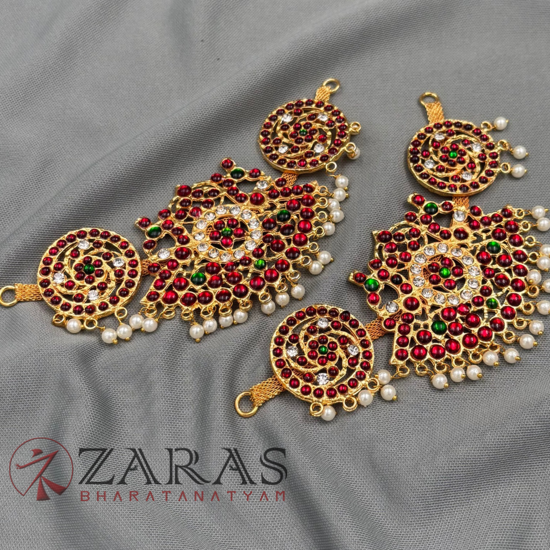 Bharatanatyam Dance Jewellery - Padak 2R CG Ch Kemp Vangi / Baaju Bandh image 0
