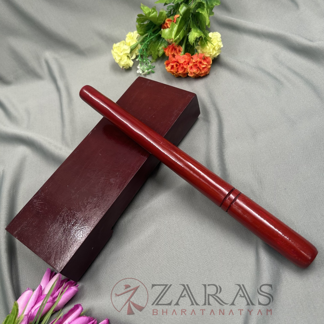 Bharatanatyam Dance Instruments - Thattu Manai Set / Thattu Kali POLISHED D Maroon image 0