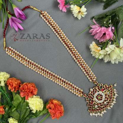 Bharatanatyam Dance Jewellery - Haaram Manga Pearls RG Kemp image 0