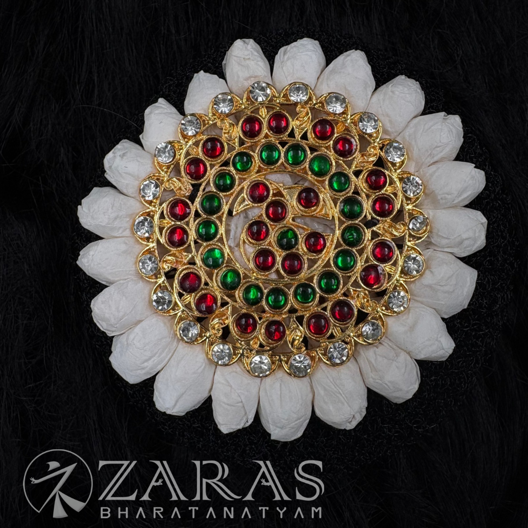 Bharatanatyam Dance Jewellery - Rakodi Peacock RG Kemp With Paper Ring image 0
