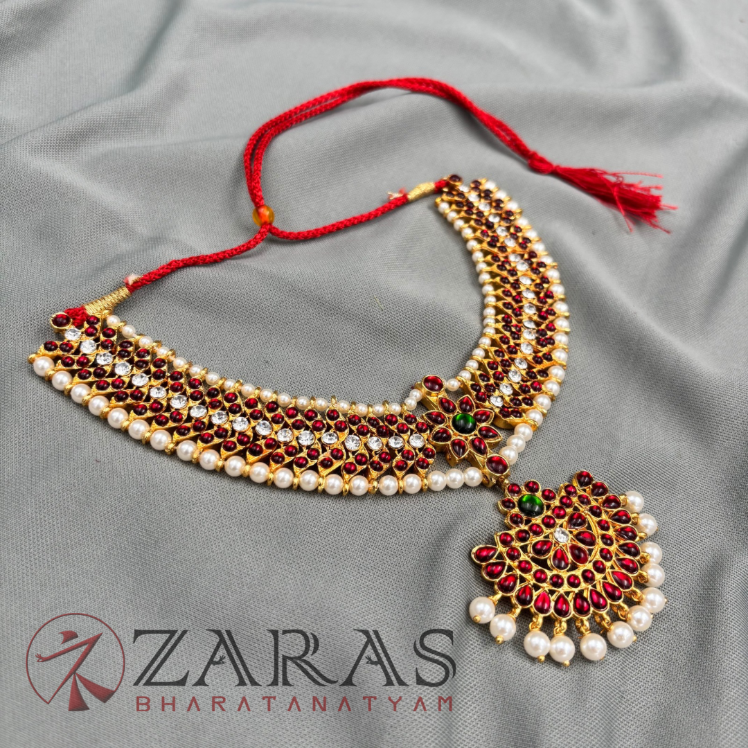 Bharatanatyam Dance Jewellery - Necklace Mee Design Kemp CS Le image 2