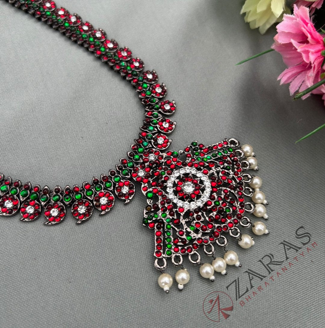 Bharatanatyam Dance Jewellery Black - Haaram RG Kemp CS Manga Design image 0