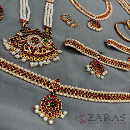 Bharatanatyam Dance Jewellery - Lettika Full Set RG Kemp Le FL image 6