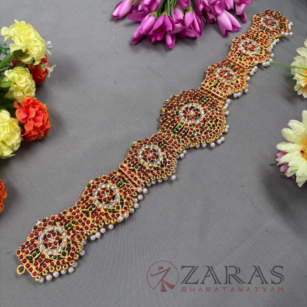 Bharatanatyam Dance Jewellery - Peacock Hip Belt RG Kemp CS (Ottiyanam) image 1
