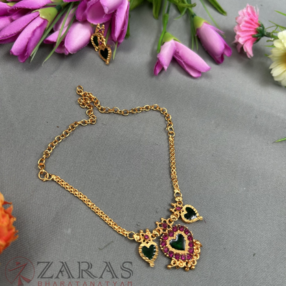 Bharatanatyam Dance Jewellery - Necklace Flower RG Kemp Enamel Kemp Kids image 1