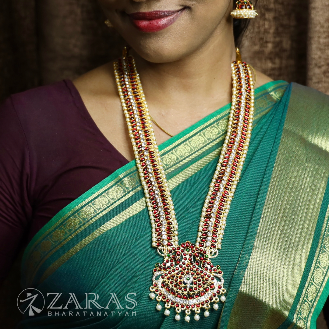 Bharatanatyam Dance Jewellery -  SOW & Leaf CS RG Kemp Balls Haaram image 0