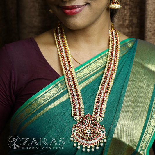 Bharatanatyam Dance Jewellery -  SOW & Leaf CS RG Kemp Balls Haaram image 0