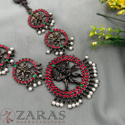 Bharatanatyam Dance Jewellery Black - Nadaraj & Sulam Balls RG kemp Haaram image 0