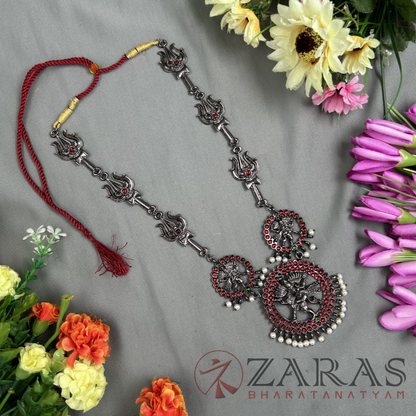 Bharatanatyam Dance Jewellery Black - Sulam & Nadaraj RG Kemp Beads Haaram image 0