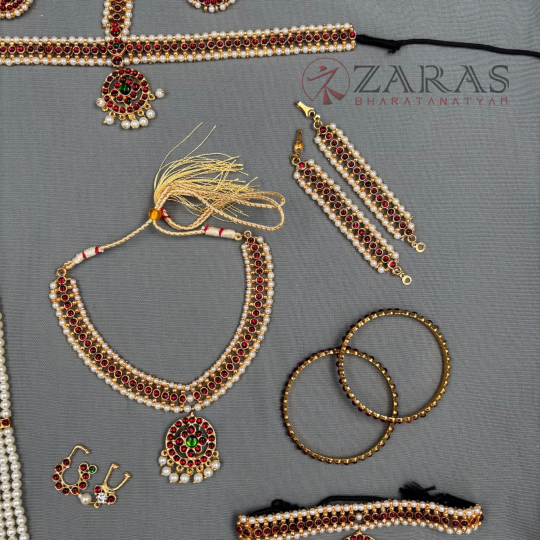 Bharatanatyam Dance Jewellery - Lettika Full Set RG Kemp Le FL image 4