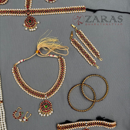 Bharatanatyam Dance Jewellery - Lettika Full Set RG Kemp Le FL image 4