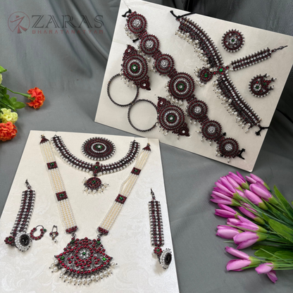 Bharatanatyam Dance Jewellery Black - Full Set Kemp Sow RGSl image 3