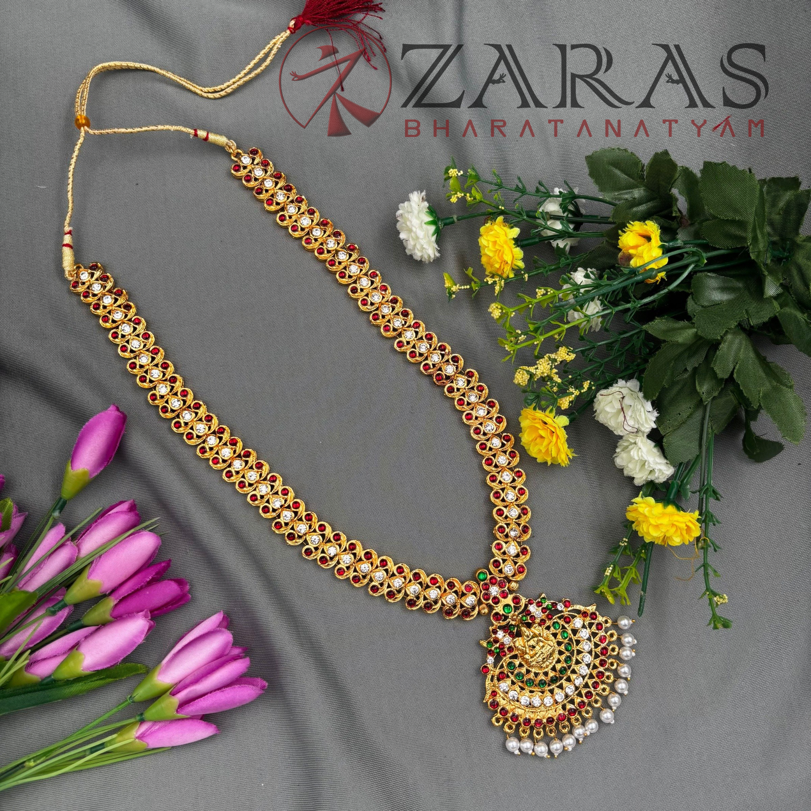 Bharatanatyam Dance Jewellery - Haaram Mee Design RG Kemp CS image 1