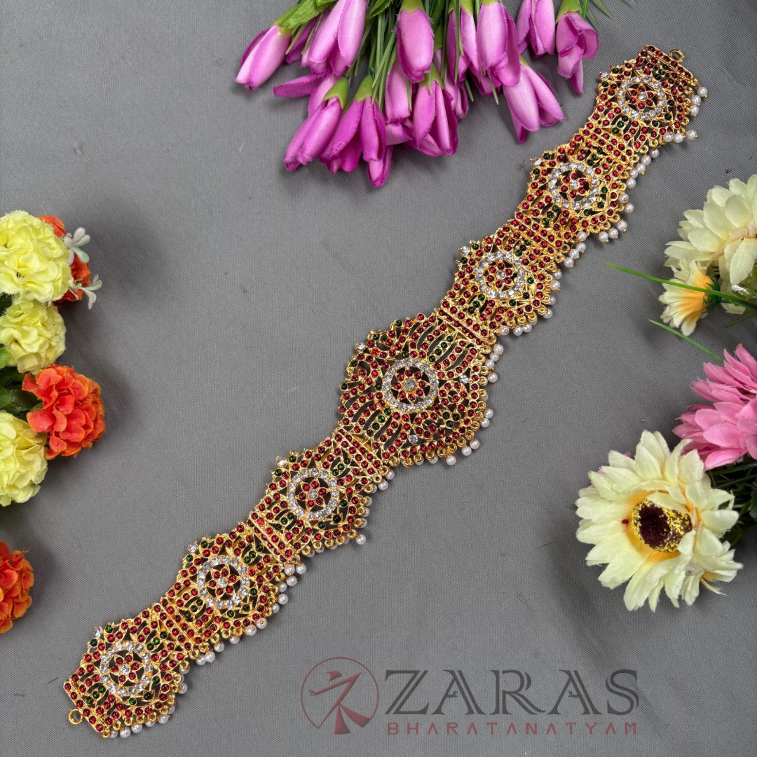 Bharatanatyam Dance Jewellery - Peacock Hip Belt RG Kemp CS (Ottiyanam) image 0