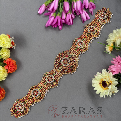 Bharatanatyam Dance Jewellery - Peacock Hip Belt RG Kemp CS (Ottiyanam) image 0