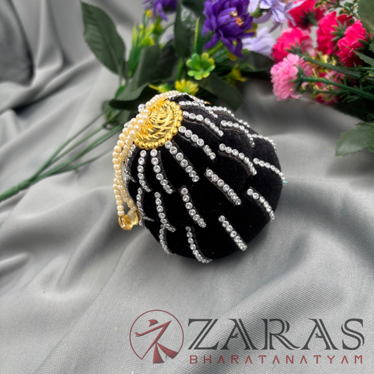 Bharatanatyam Dance Hair Accessories - Aandaal Kondai Stone Plastic 3 Layer image 0