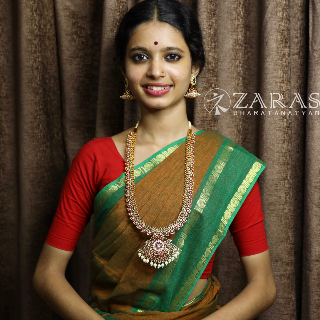 Bharatanatyam Dance Jewellery - Manga CS RG Kemp Haaram / Long Chain image 1