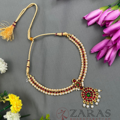 Bharatanatyam Dance Jewellery - Single Line Round Necklace RG Kemp image 1
