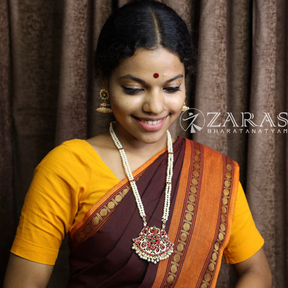 Bharatanatyam Dance Jewellery - 2 Line Beads RG Kemp Pe Padakam (Muthu Maalai) image 1