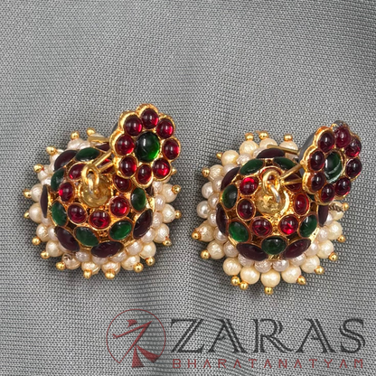 Bharatanatyam Dance Jewellery - 3L RG Kemp Jimiki with Kammal Gu image 3
