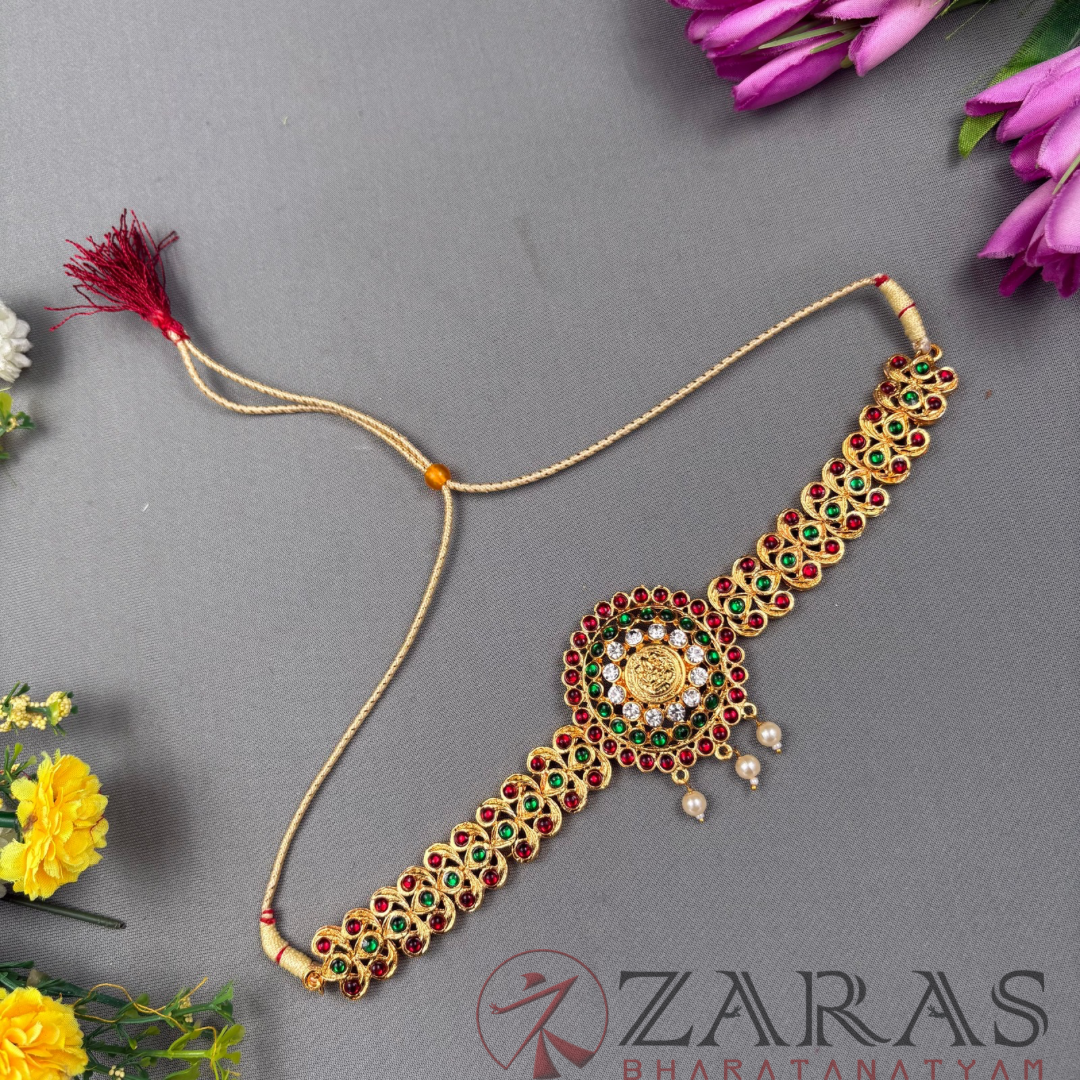Bharatanatyam Dance Jewellery Necklace - Round & Mee RG Kemp Choker Type image 0