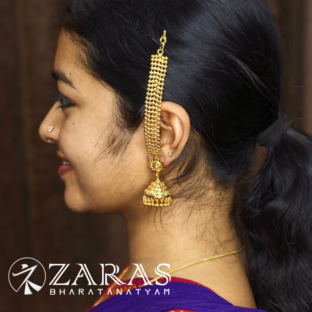 Bharatanatyam Dance Jewellery - Maatal Full Gold Balls image 1