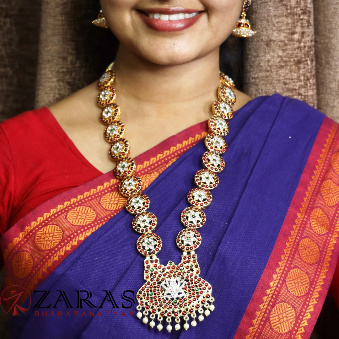 Bharatanatyam Dance Jewellery - Haaram Lotus & Round Design WC Kemp image 0