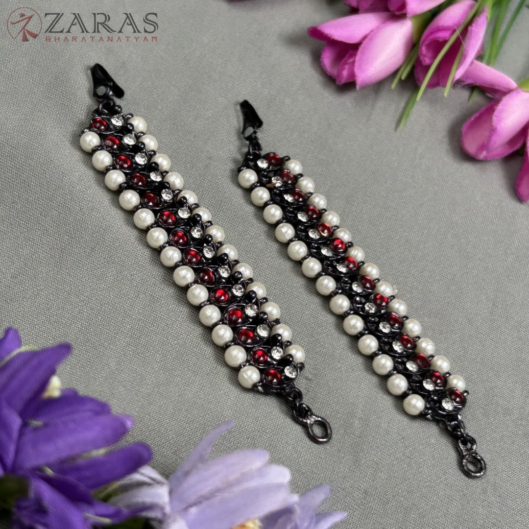 Bharatanatyam Dance Jewellery Black - Maatal B Manga RG Kemp CS Beads image 1