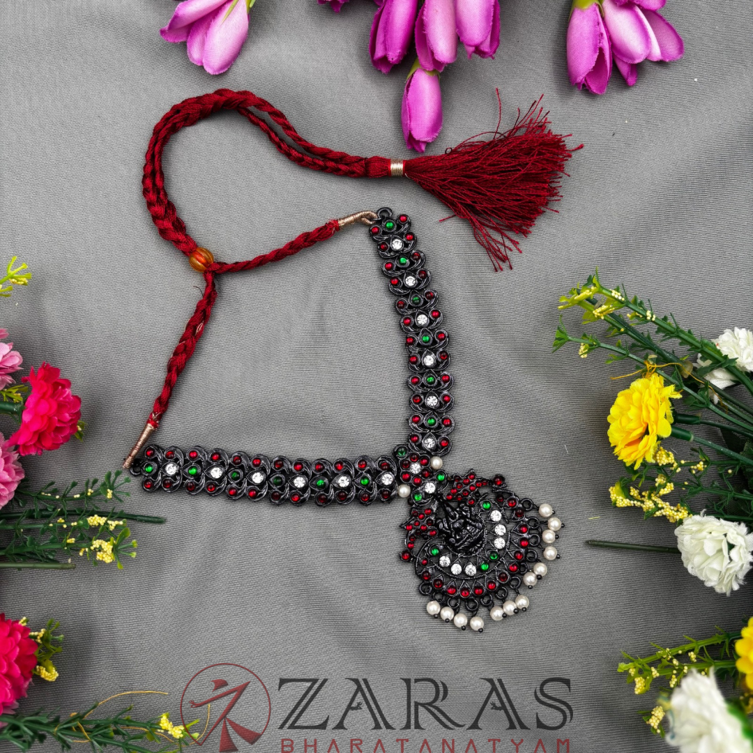 Bharatanatyam Dance Jewellery Black - Necklace Lakshmi & Mee RG Kemp CS Pearls image 1