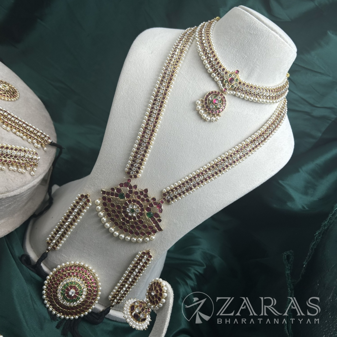Bharatanatyam Dance Premium Jewellery Full Set - Sow RG Kemp CS image 1